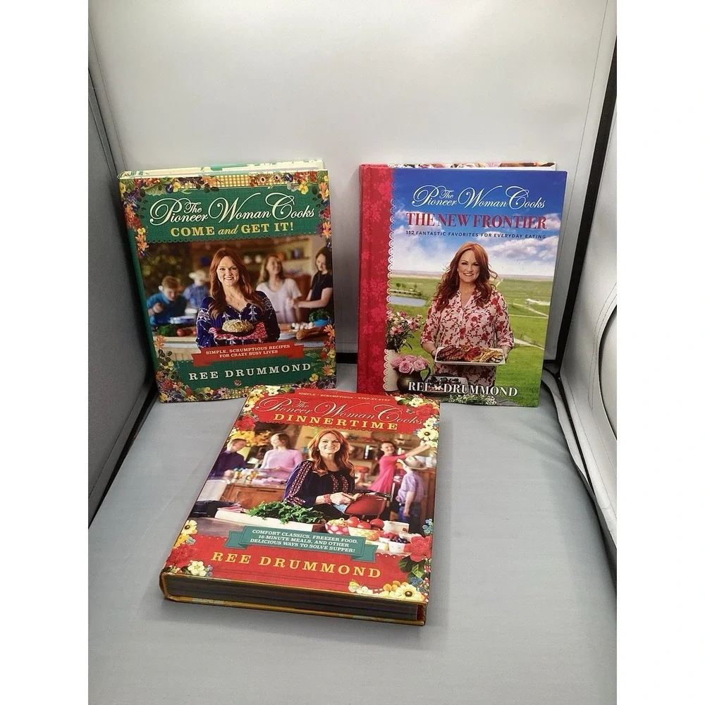 Pioneer Woman Cookbooks Lot of 3 Frontier,dinner time,come Get‎ It. Hardcover